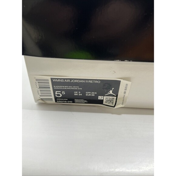 Air Jordan 11 Retro “Animal Instinct” Women's Shoes Black/Gym Red Sail White 5.5 - Picture 3 of 14